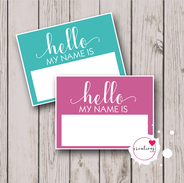 Hello, My Name Is Stickers for Newborn or Baby Announcement Photography