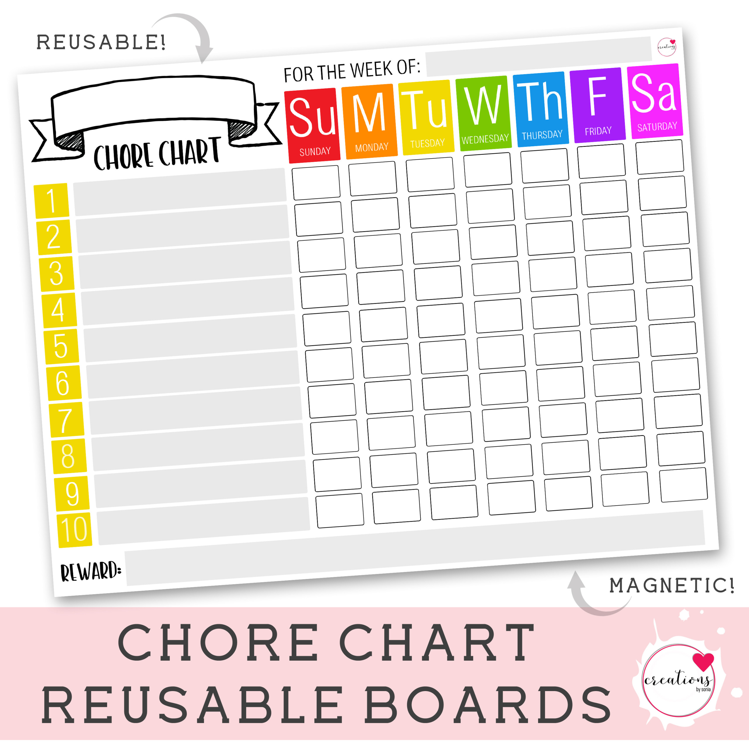 Reusable Chore Charts